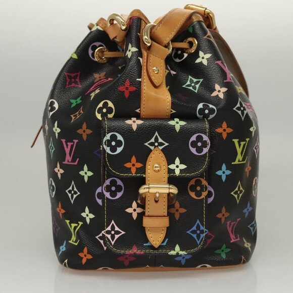LOUIS VUITTON Monogram Multicolor Petit Noe Bag Black M42230 LV Auth PP401A - Picture 6 of 16